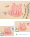 Crochet 3M-18M Plain Sleeveless Summer Baby Girl Romper Dress PINK